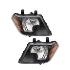 Left+Right Headlight For 2009-2021 Nissan Frontier Truck Black Halogen