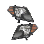 Left+Right Headlight For 2009-2021 Nissan Frontier Truck Black Halogen