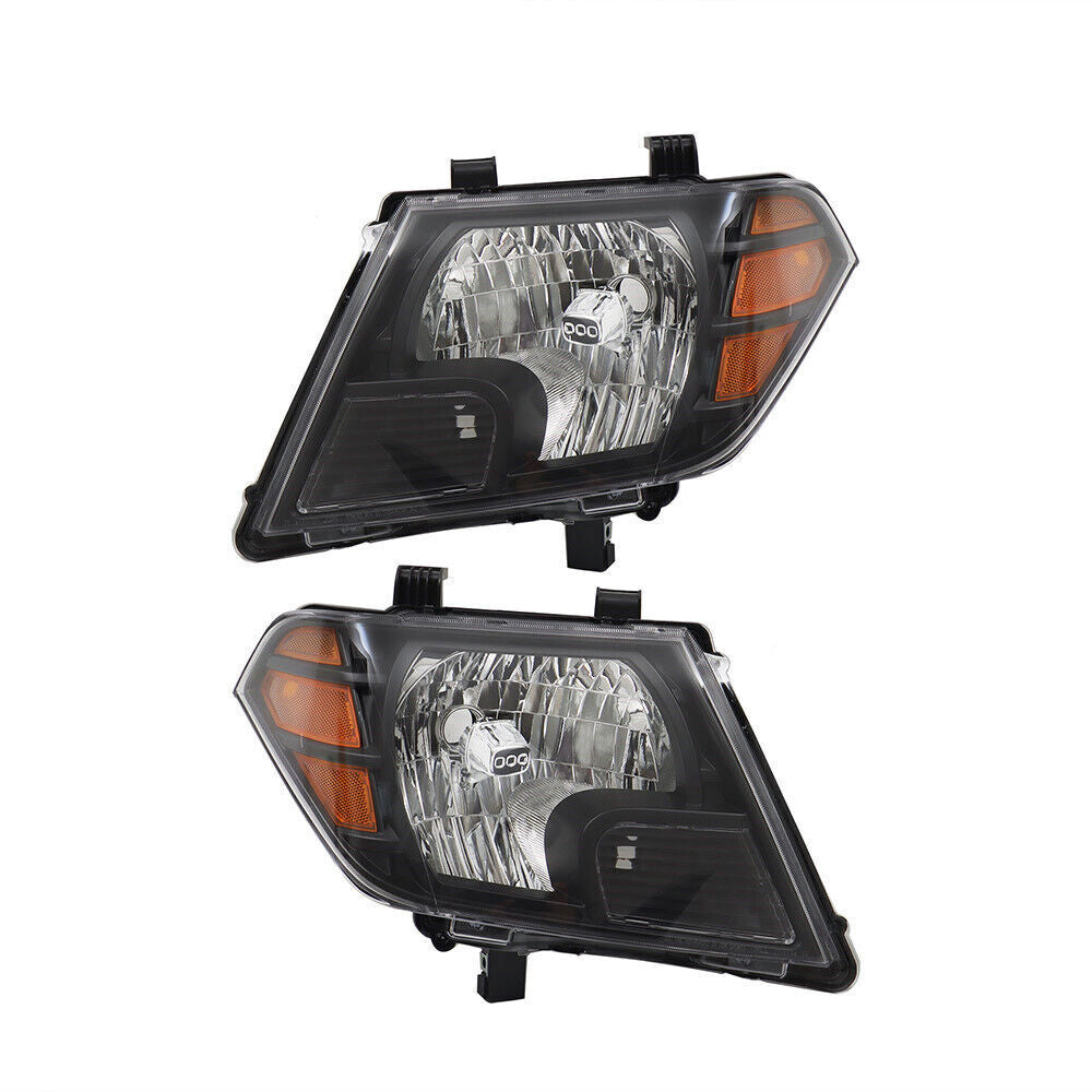 Left+Right Headlight For 2009-2021 Nissan Frontier Truck Black Halogen