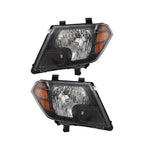 Left+Right Headlight For 2009-2021 Nissan Frontier Truck Black Halogen