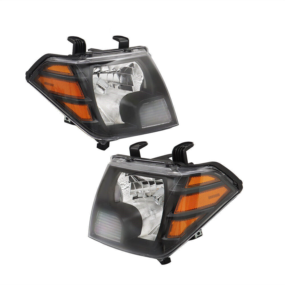 Left+Right Headlight For 2009-2021 Nissan Frontier Truck Black Halogen