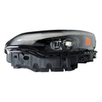 Left Headlight For 2019-2022 Jeep Cherokee Black Housing LED W/Ballast