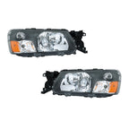 Left+Right Headlight For 2003-2004 Subaru Forester Halogen Black Housing