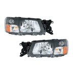 Left+Right Headlight For 2003-2004 Subaru Forester Halogen Black Housing