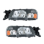 Left+Right Headlight For 2003-2004 Subaru Forester Halogen Black Housing