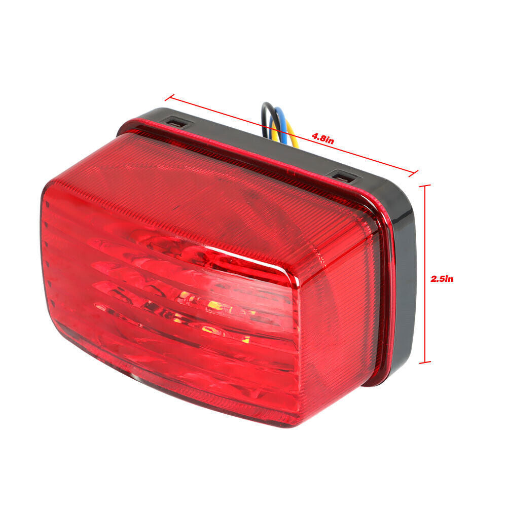 Red LED Lens Tail Light Braking Lamp For Yamaha Rhino 660 YXR660 2004-2007 ATV