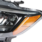 Right+Left Headlight For 2014-2016 Nissan Rogue Halogen Chrome Housing