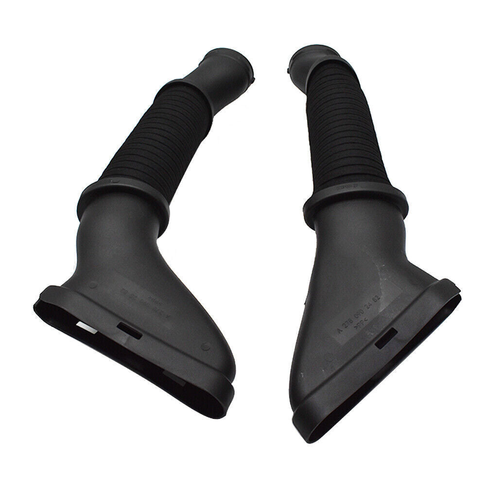 Left &Right Air Intake Hoses For 2012-18 Mercedes W166 GL450 GL550 Black