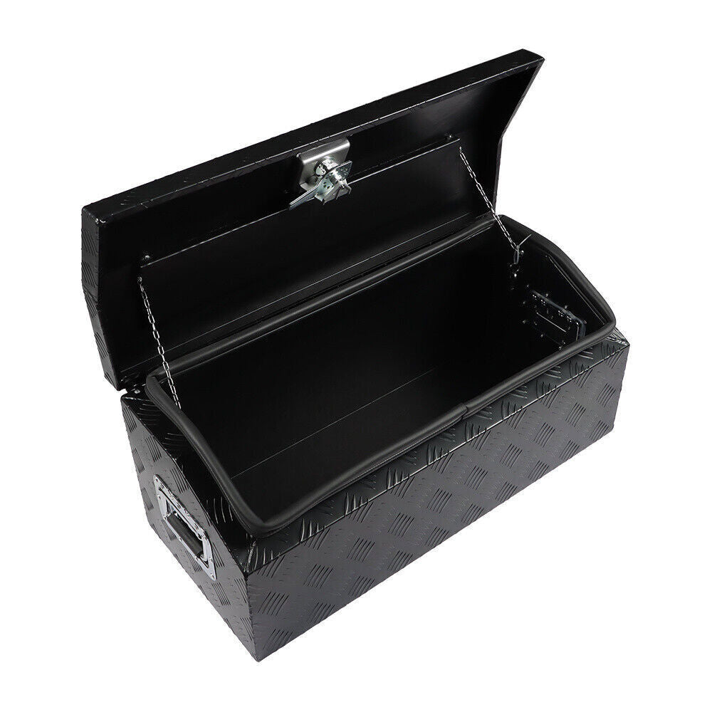Black Heavy Duty Pickup Truck Tool Box Bed RV Trailer Storage w/ Key