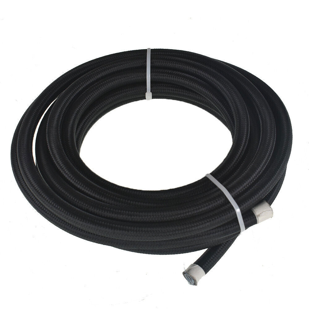 8AN 20FT PTFE fuel line hose kit, E85 stainless steel nylon braided hose