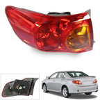Outer Tail Light For 2009-10 Toyota Corolla Left Driver LH Black Housing