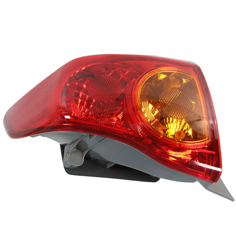 Outer Tail Light For 2009-10 Toyota Corolla Left Driver LH Black Housing