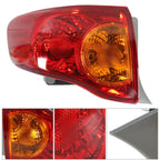 Outer Tail Light For 2009-10 Toyota Corolla Left Driver LH Black Housing