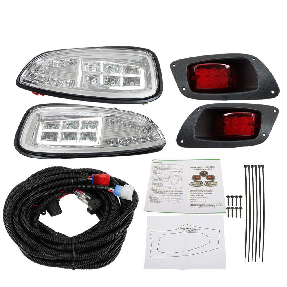LED Headlights / LED Tail Lights For 2016+ EZGO RXV Gas or Electric Golf Cart