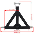3 Point 2'' Trailer Receiver Hitch Tow Drawbar Category 1 Tractor Adapter