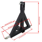 3 Point 2'' Trailer Receiver Hitch Tow Drawbar Category 1 Tractor Adapter