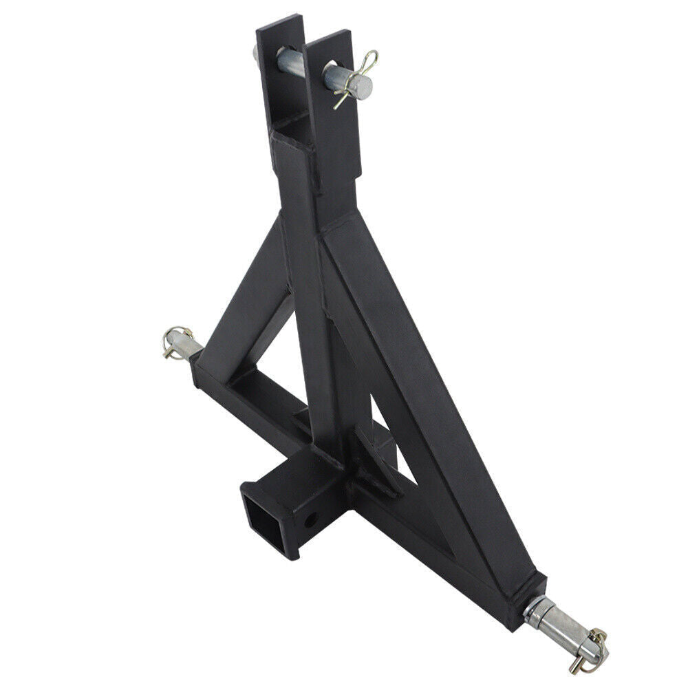 3 Point 2'' Trailer Receiver Hitch Tow Drawbar Category 1 Tractor Adapter