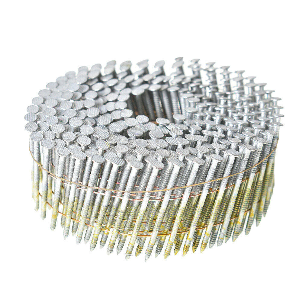 3600 Pack 2" x 0.092" Siding Nails 15 Degree Collated Wire Coil Full Round Head
