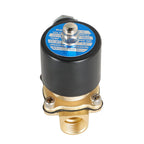 1/2 In NPT 12V DC Brass Electric Solenoid Valve Water Air Gas Viton NC