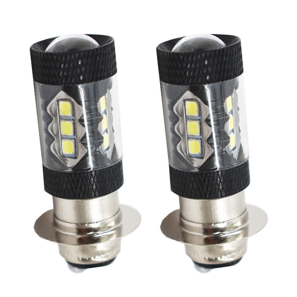 2PCS 80W LED Super White Head Light Bulbs For Honda TRX 250 300 400 450 700 USA