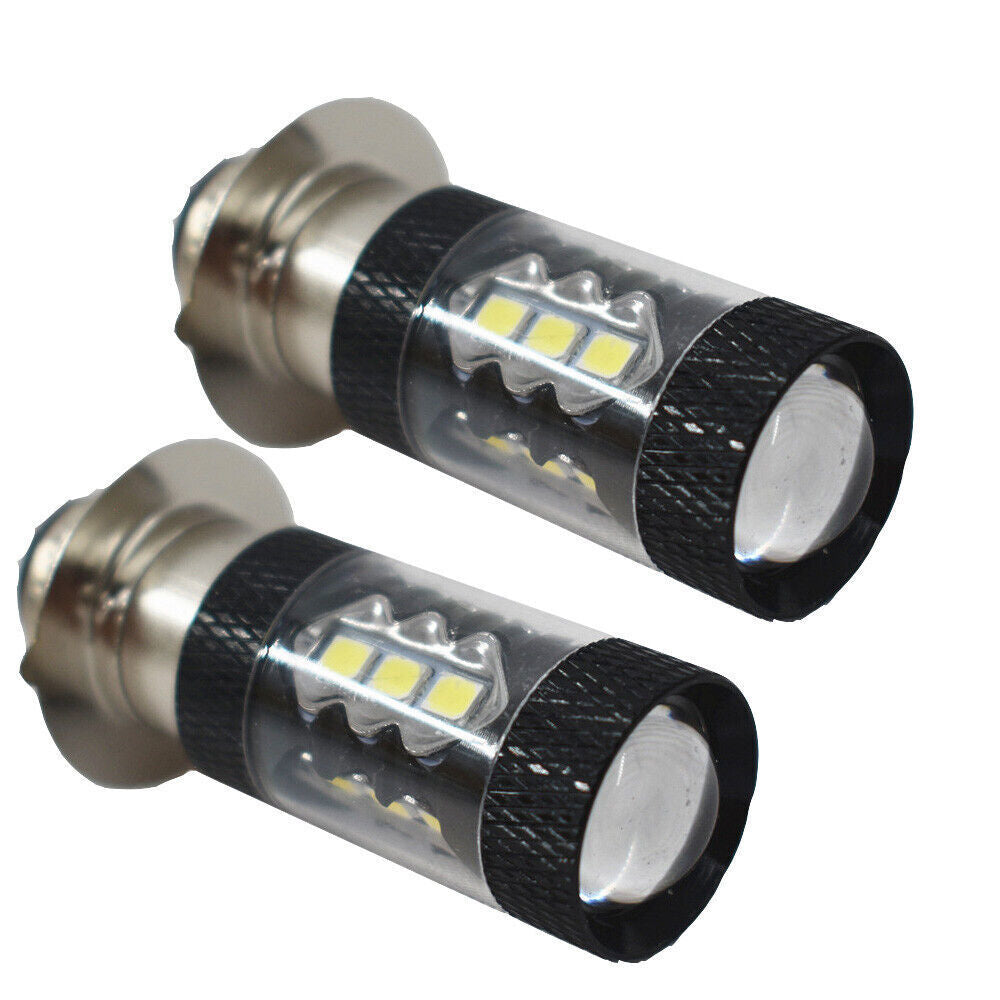 2PCS 80W LED Super White Head Light Bulbs For Honda TRX 250 300 400 450 700 USA