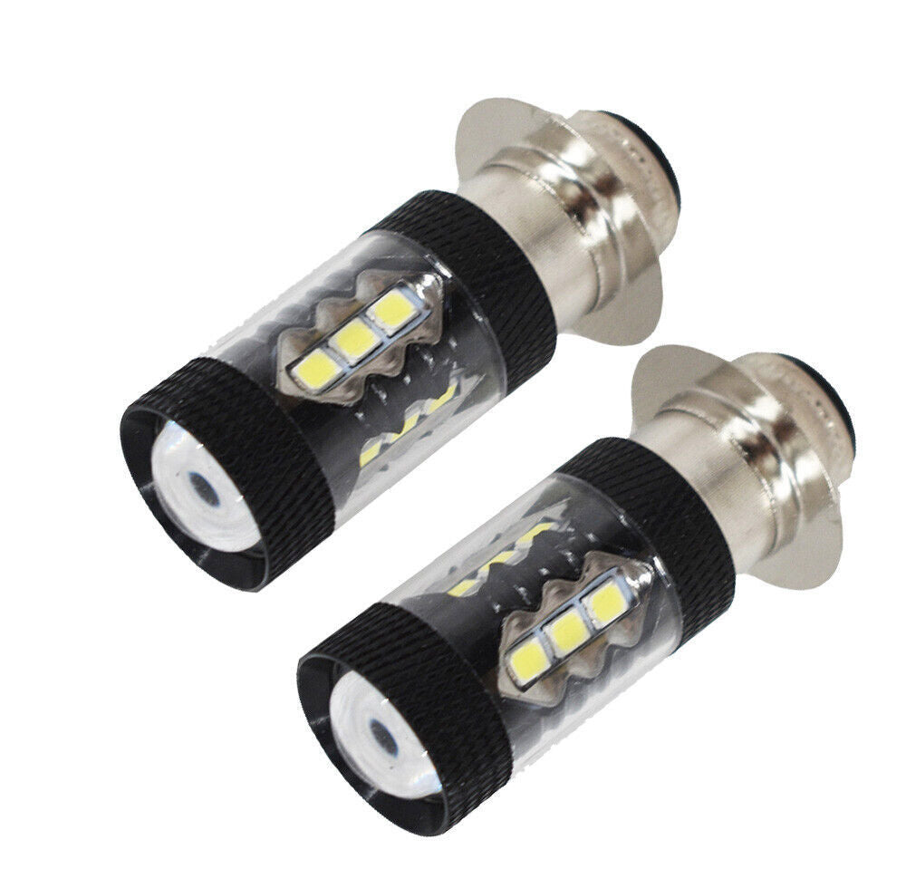 2PCS 80W LED Super White Head Light Bulbs For Honda TRX 250 300 400 450 700 USA