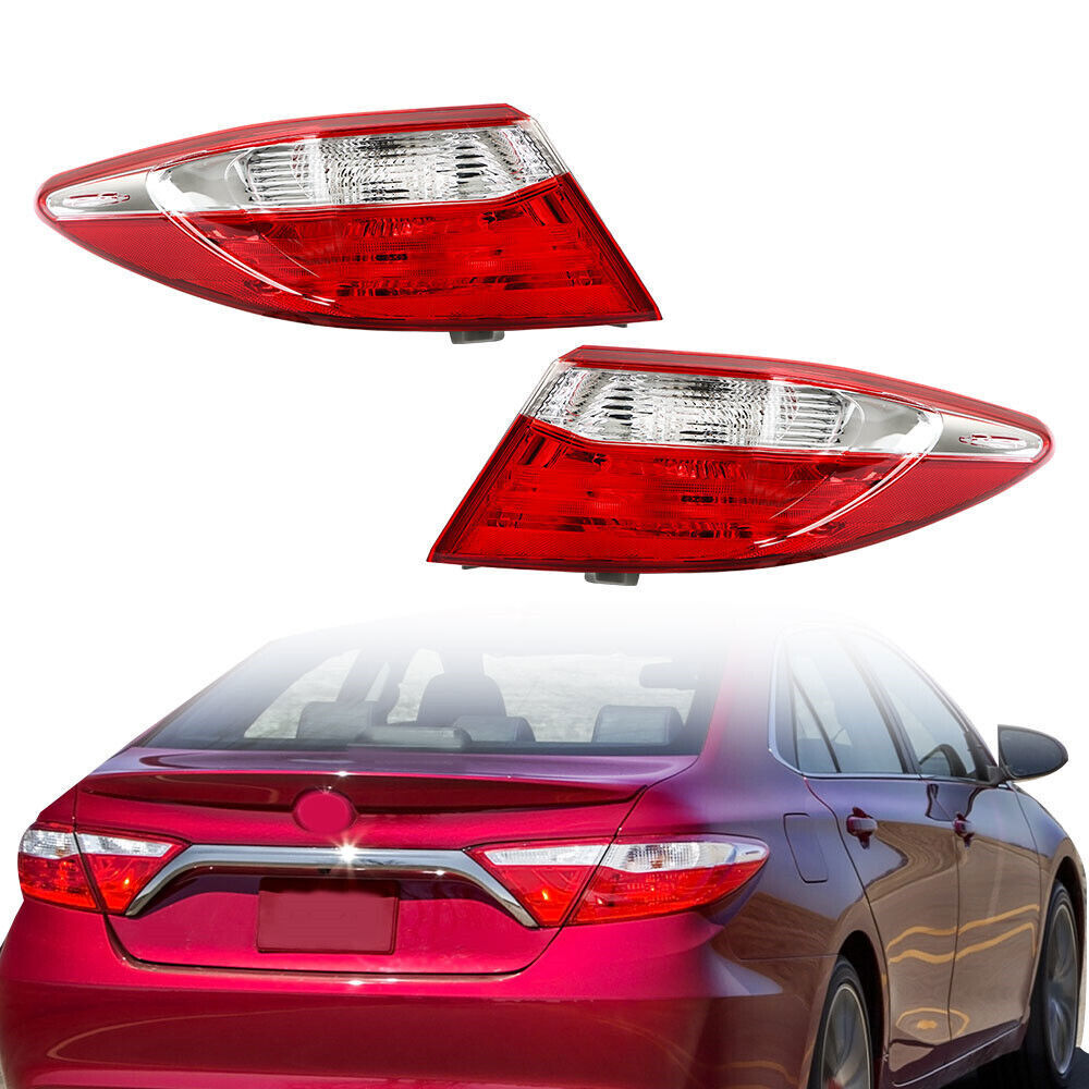 A Pair Outer Tail Lights Left+Right Side For 2015 2016 2017 Toyota Camry Halogen