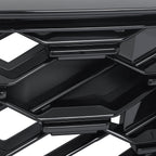 Front Upper Grille For 23-2024 Honda CRV CR-V Sport Hybrid Glossy Black