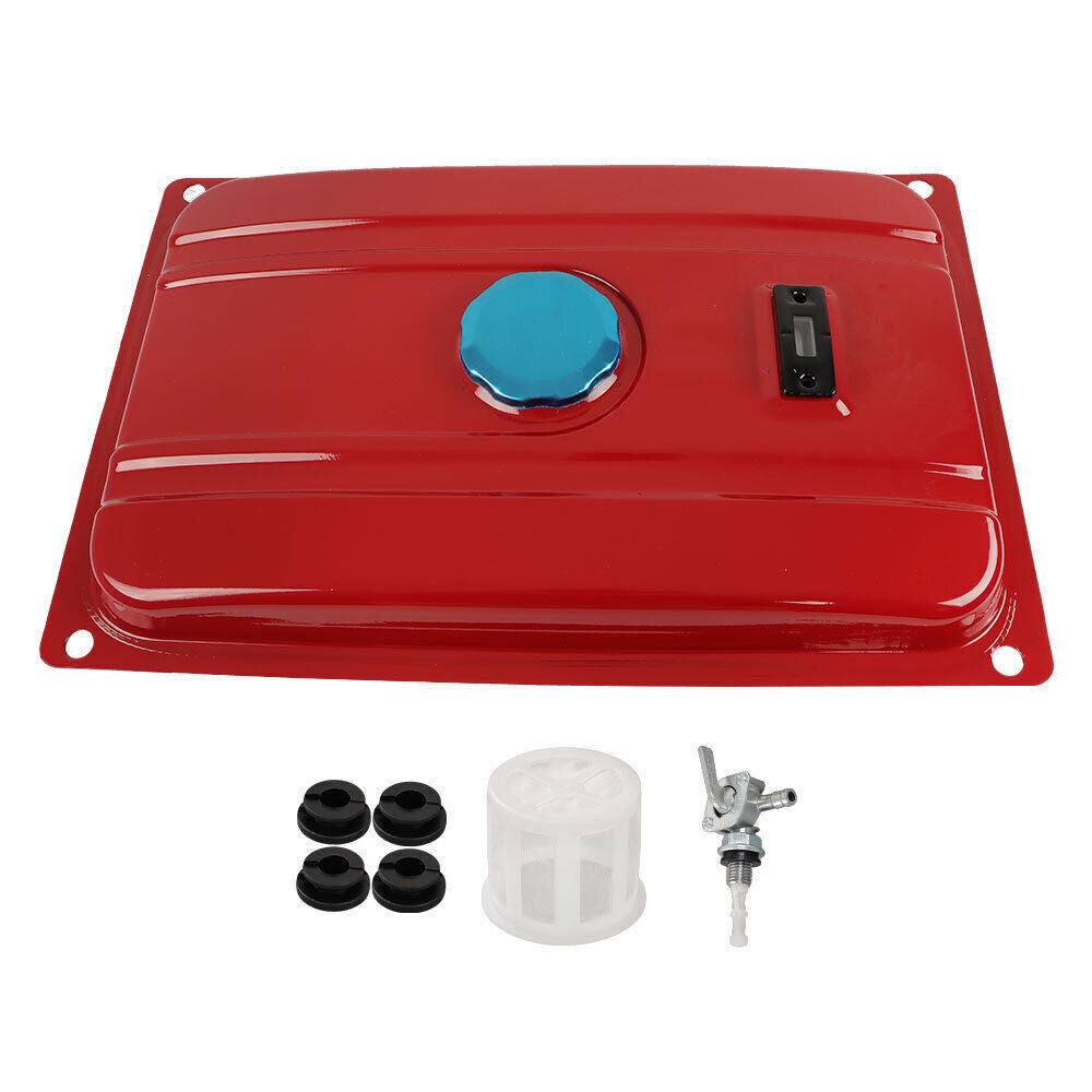 3.9 Gallon Universal Secondary Fuel Gas Tank Generator Petcock Filter Gauge Cap