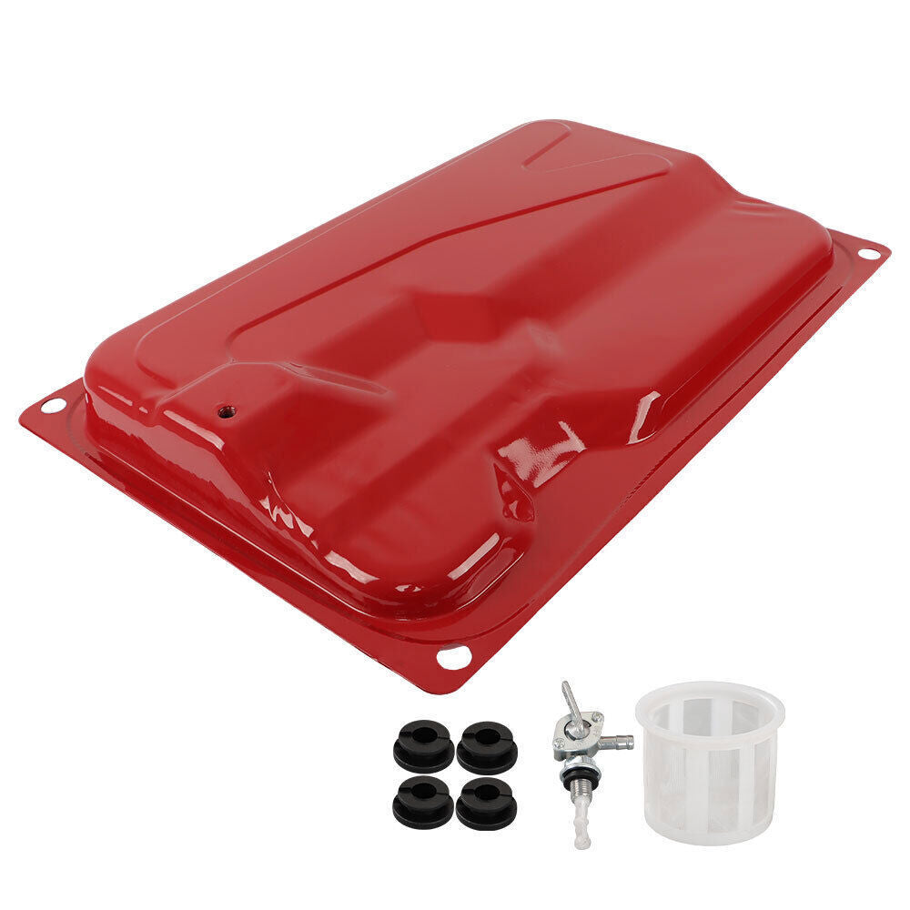 3.9 Gallon Universal Secondary Fuel Gas Tank Generator Petcock Filter Gauge Cap
