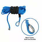 5/16"x50' 12000LBS Synthetic Winch Rope Line Recovery Cable For UTV ATV w/Sheath