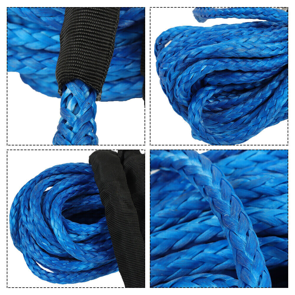 5/16"x50' 12000LBS Synthetic Winch Rope Line Recovery Cable For UTV ATV w/Sheath