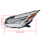 Right+Left Full LED Headlights Chrome For 2016-2017 Honda Accord Sedan