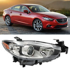 Right Headlight For 2014-2017 Mazda 6 Halogen Headlamp Black Housing