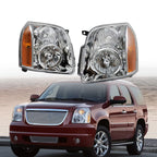 Left+Right Headlights For 2007-2014 GMC Yukon Denali XL1500 2500 Halogen