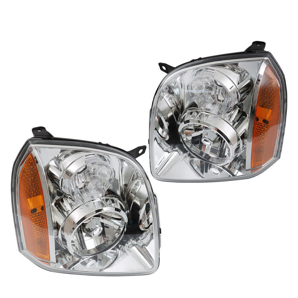 Left+Right Headlights For 2007-2014 GMC Yukon Denali XL1500 2500 Halogen
