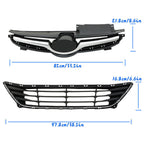 Upper Lower Grille W/Bumper Brackets Set For Hyundai Elantra 2014-2016
