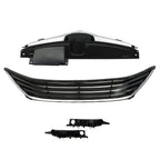 Upper Lower Grille W/Bumper Brackets Set For Hyundai Elantra 2014-2016