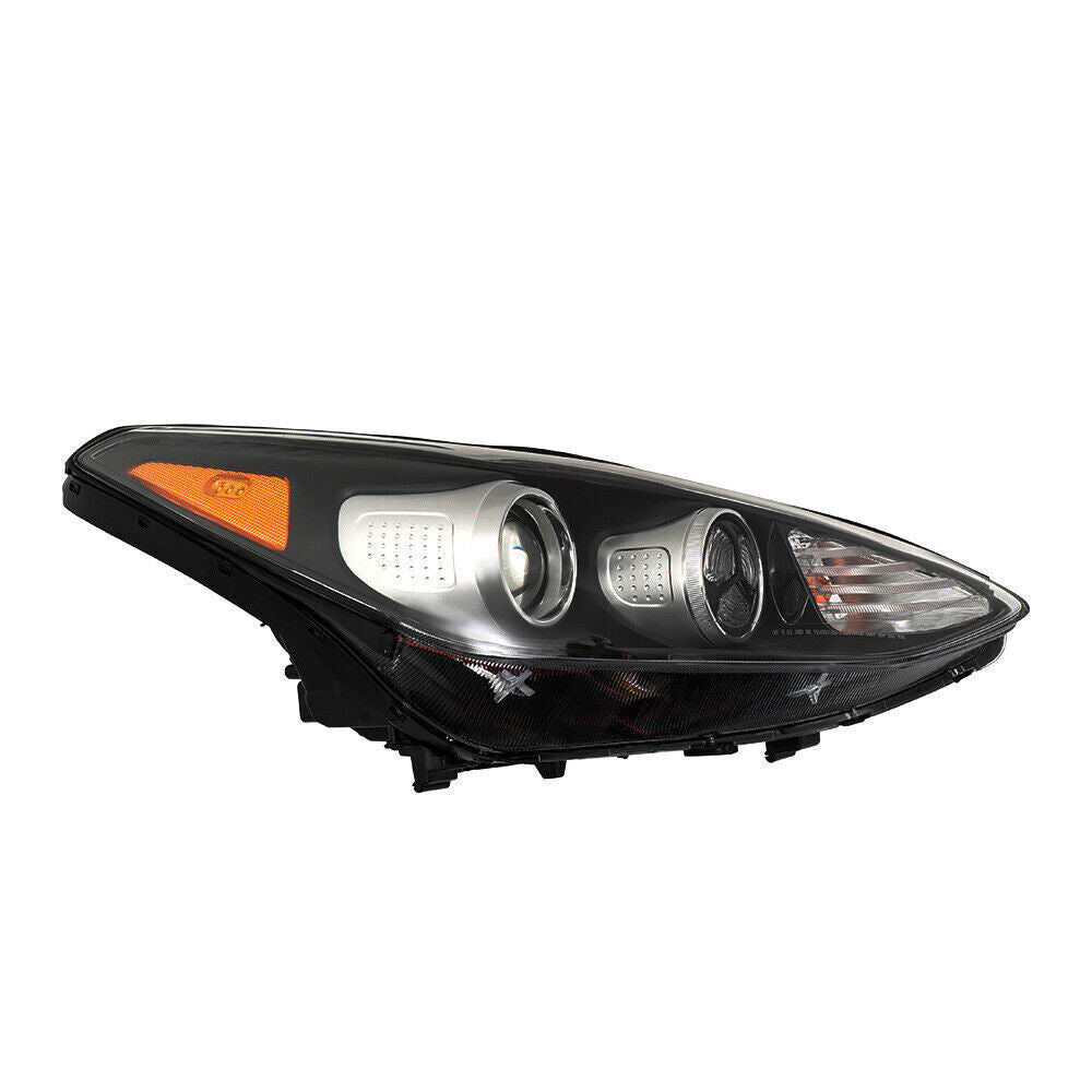 Right Headlight For 2017-2019 Kia Sportage Halogen w/LED DRL Black RH