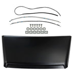 Front Hood Scoop Bulge Kit For 2014-2021 Toyota Tundra Black Plastic