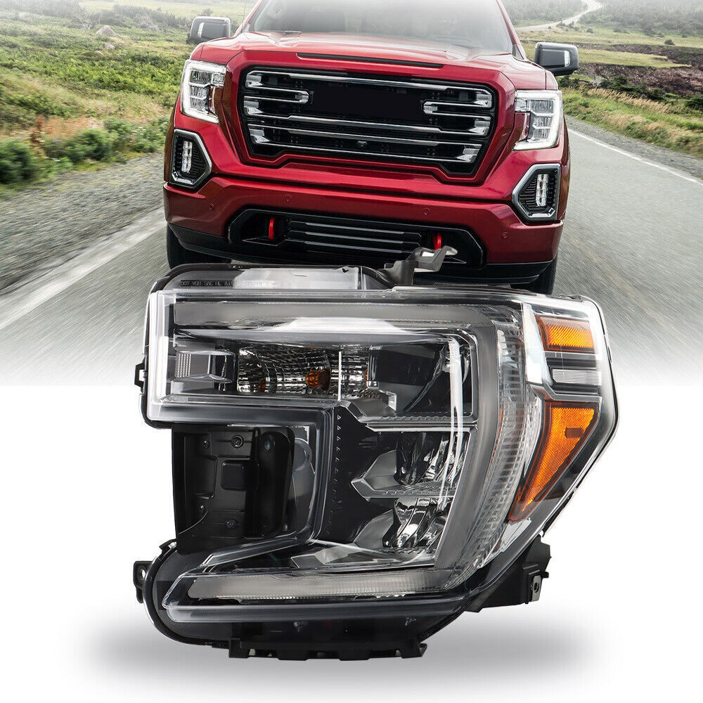 Left Side Headlights For 2019-21 GMC Sierra 1500 Halogen W/o LED Signal