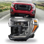 Left Side Headlights For 2019-21 GMC Sierra 1500 Halogen W/o LED Signal