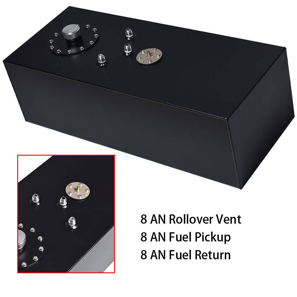 15 Gallon 60L Slim Race Drift Fuel Cell Gas Tank+level Sender Aluminum
