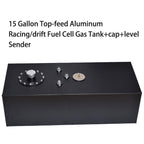 15 Gallon 60L Slim Race Drift Fuel Cell Gas Tank+level Sender Aluminum