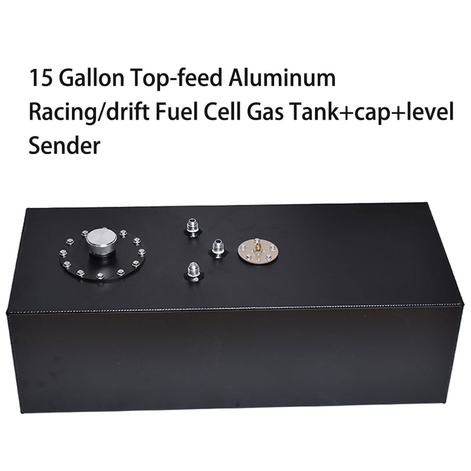 15 Gallon 60L Slim Race Drift Fuel Cell Gas Tank+level Sender Aluminum