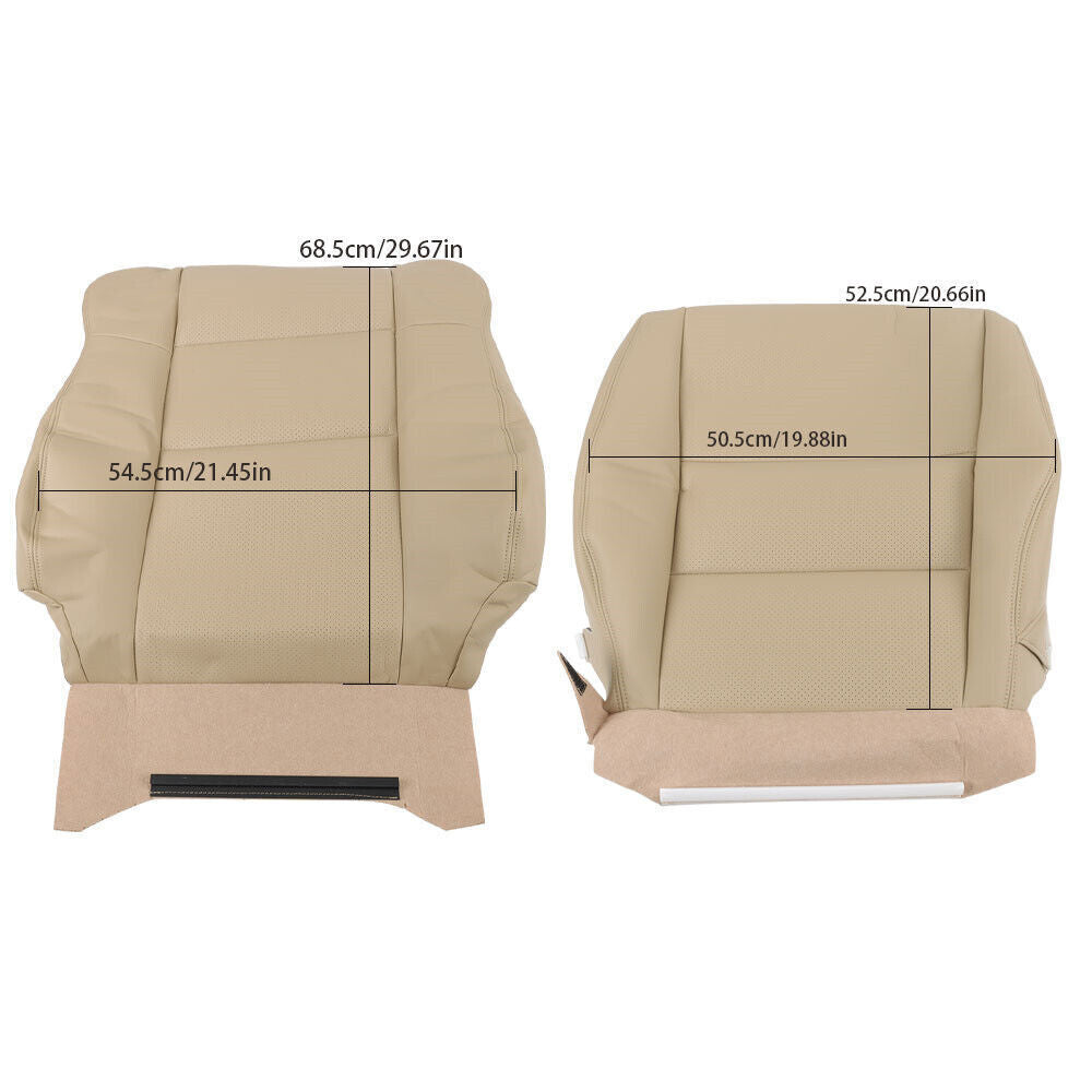 Front Driver Passenger Seat Cover For Acura RDX 2007-2012 Leather Tan