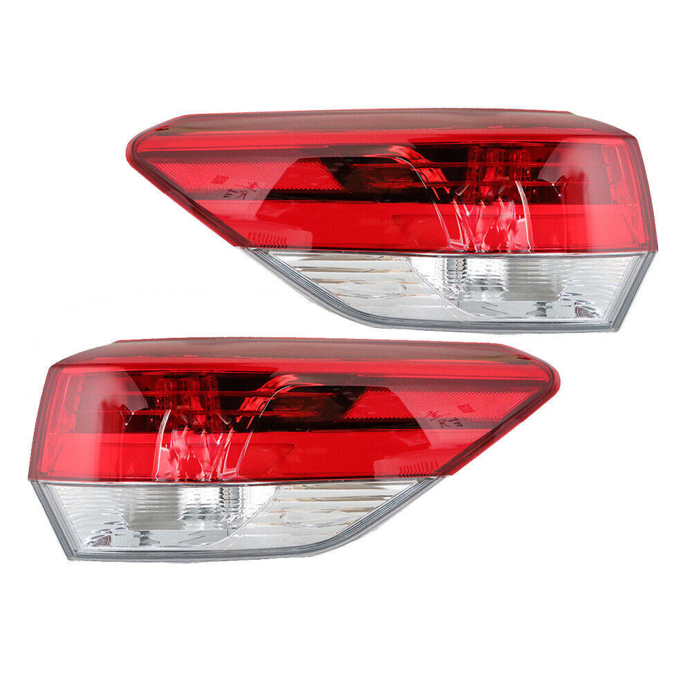 Rear Left+Right Side Tail Light For 2017-19 Toyota Highlander LED Clear
