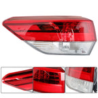 Rear Left+Right Side Tail Light For 2017-19 Toyota Highlander LED Clear