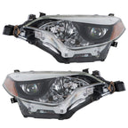 Left&Right Side Headlight Halogen Headlamps For 2014-2016 Toyota Corolla