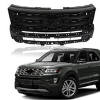 Front Bumper Grille For 2016-2017 Ford Explorer Glossy Black FO1200578